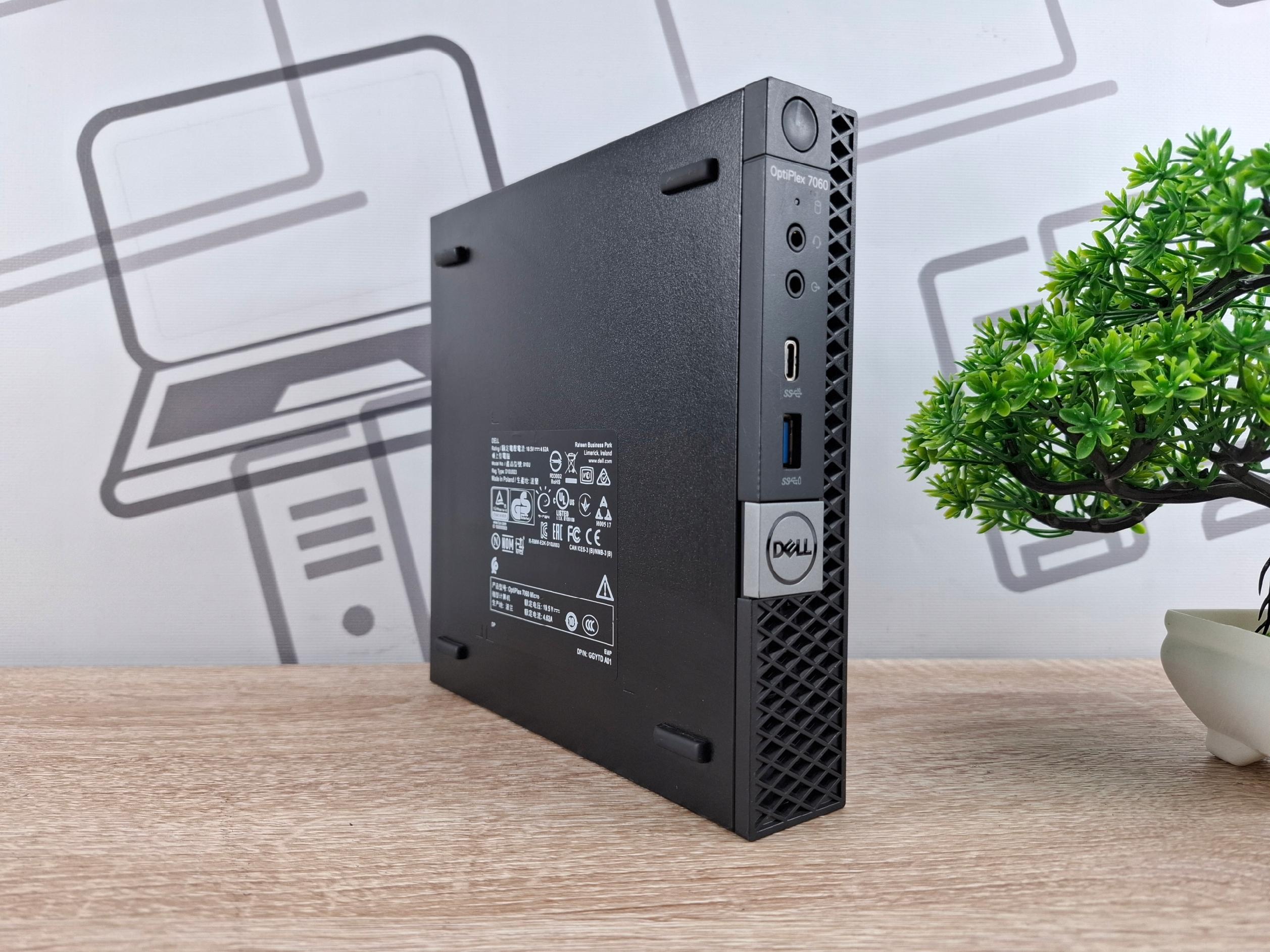 Micro komputer Dell Optiplex 7060 Tiny i5-8500 8GB 256GB SSD WiFi WIN10 - obrazek 3
