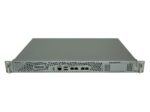 Przód firewalla Stonesoft 1U z portami RJ45 i SFP oraz uszami montażowymi do szafy rack.