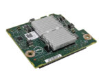 Karta sieciowa Dell Broadcom 57810s-K widziana z góry, z metalowym radiatorem chłodzącym pośrodku płytki.