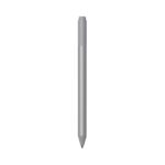Rysik Microsoft Surface Pen w kolorze srebrnym, ustawiony pionowo, widok całej obudowy od góry do końcówki.