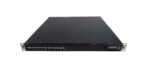 Przedni panel switcha Juniper EX4200-24T z rzędem 24 portów RJ45 i uszami montażowymi do szafy rack