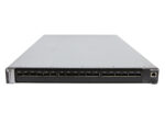 Przedni panel switcha Mellanox SX6015 z rzędem portów QSFP+ i portem RJ45 do zarządzania po prawej stronie.