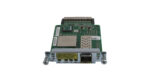 Moduł Cisco HWIC z widoczną płytką elektroniczną, portem SFP i złączem RJ45 z przodu obudowy.