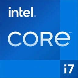 Niebieski znaczek graficzny procesora Intel Core i7 umieszczony w karcie produktu.