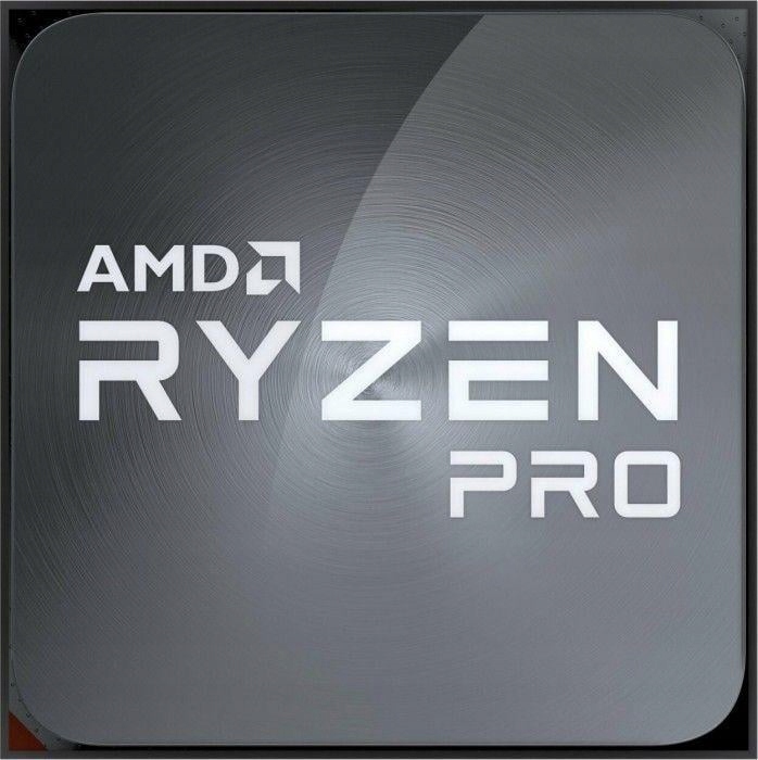 Naklejka z logo AMD Ryzen Pro na ciemnej obudowie laptopa, sygnalizująca zastosowany procesor.