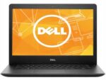 Laptop Dell Latitude 3490 otwarty, widok z przodu, na ekranie grafika z logo Dell.