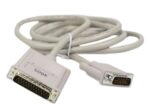 Zwinięty szary kabel z wtyczką DB25 z jednej strony i mniejszym złączem HD44 z drugiej, oznaczenie "460S" na etykiecie.