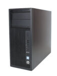 Obudowa stacjonarna HP Z240 typu tower widziana pod kątem z przodu, z napędem optycznym i portami USB na panelu przednim.