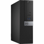 Obudowa Dell OptiPlex 7040 SFF pod kątem z przodu, widoczne porty USB i przycisk zasilania na panelu