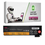 Pudełko baterii Eneron z grafiką robota oraz sama bateria Li-Ion z etykietą i oznaczeniem 68+.