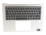 Górna część obudowy laptopa HP EliteBook z klawiaturą QWERTZ, widok z góry bez wmontowanego ekranu ani touchpada.
