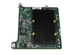 Karta adaptera HP QLogic QMH2672 z widocznym radiatorem, złotymi śrubami i złączem krawędziowym od dołu.