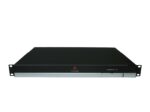 Przedni panel procesora audio Polycom SoundStructure C12 w obudowie rack 1U z uszami montażowymi.