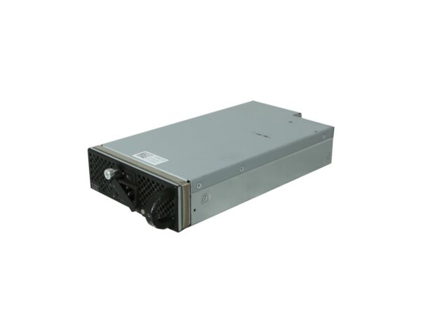 Moduł zasilacza serwerowego Dell 1200W w metalowej obudowie, widoczny wlot wentylatora z przodu i naklejka z etykietą na obudowie.