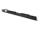 Pionowa listwa PDU Huawei ujęta pod kątem, widoczny rząd gniazd C13 i C19 oraz panel sterowania na jednym końcu.