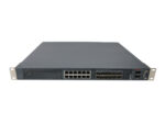 Przedni panel kontrolera Avaya 8180-16L z 16 portami RJ45, rzędem slotów SFP i uszami montażowymi do szafy rack.