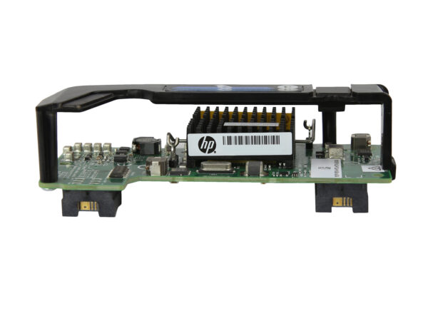 Karta sieciowa HP FlexFabric z widocznym radiatorem, układami elektronicznymi i czarnym uchwytem montażowym z boku.