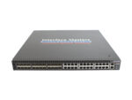 Przód switcha Interface Masters Niagara 2924-24TG z rzędami portów SFP+ i RJ45, obudowa w dobrym stanie.