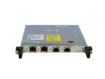 Moduł Cisco SPA z dwoma portami SFP i dwoma RJ-45 na przednim panelu, uchwyty montażowe po bokach.