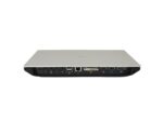 Tylny panel kodeka Cisco TelePresence SX20 z rzędem złączy: zasilanie, audio, USB, LAN, DVI i wideo.