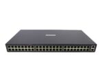 Przedni panel konsoli Avocent z dwoma rzędami portów RJ45 w czarnej metalowej obudowie rack.