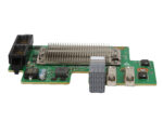 Karta mezzanine Huawei z widocznym złączem krawędziowym, dwoma portami SFP+ i dodatkowym złączem taśmowym.