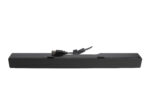 Podłużny soundbar Dell AC511 w czarnej obudowie, widoczny z przodu z kablem USB zwiniętym z boku.