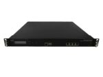 Przód urządzenia rack Cisco Tandberg VCS z wyświetlaczem LCD, dwoma portami USB i czterema portami RJ45
