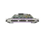 Moduł liniowy Alcatel-Lucent z rzędem 12 gniazd SFP+ na przedniej płycie i widoczną elektroniką od góry.