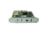 Moduł zarządzający HP ProCurve J9092A z widoczną płytką elektroniczną, portem RJ45 i diodami LED na panelu przednim.