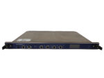 Widok z przodu modułu Cisco MSE 8710 z czterema portami RJ45, wyświetlaczem LCD i uchwytami montażowymi do szafy rack.