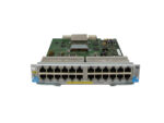 Moduł HP J9307A z widoczną płytą elektroniczną i dwoma rzędami po 12 portów RJ-45.