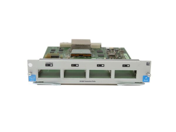 Moduł rozszerzeń HP J8707A z czterema pustymi gniazdami X2 widoczny od przodu na białym tle