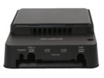 Tylny panel mini PC Yealink z portami USB, dwoma złączami HDMI, Internet i zasilaniem, obudowa czarna.