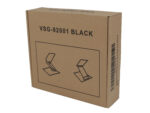 Karton z uchwytem do monitora z nadrukiem symboli montażowych i oznaczeniem VSG-92001 Black.
