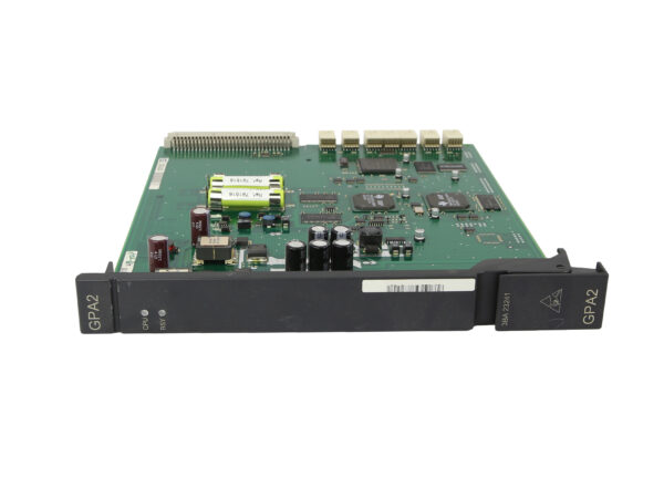 Karta modułu Alcatel GPA2 z widocznym układem elektronicznym oraz czarnym uchwytem wysuwowym z boku obudowy.