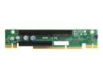 Karta riser Supermicro RSC-W-68 z dwoma złączami PCIe pod kątem prostym i złotym stykiem krawędziowym u dołu.