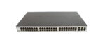 Przedni panel switcha D-Link z widocznymi dwoma rzędami portów RJ45 i diodami LED, obudowa lekko zapylona.