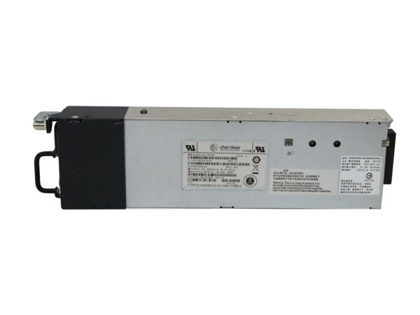 Zasilacz Cherokee SP704 z boku, widoczna metalowa obudowa, uchwyt oraz naklejka znamionowa z danymi technicznymi.