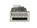 Moduł rozszerzeń Lanner IXM405 z czterema portami SFP+ oznaczonymi 17-20 i widocznym radiatorem chłodzącym na płycie.