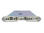 Moduł Route Processor Cisco wsuwany do szafy, przedni panel z portami RJ45, SFP i diodami statusu.