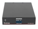 Przedni panel odbiornika Extron DTP HDMI 330 Rx z opisem RS-232 i złączem śrubowym Tx/Rx.