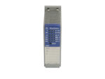 Przemysłowy switch Hirschmann MS20 w szarej obudowie DIN, widok z boku na panel z diodami LED i opisami.
