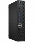 Przedni panel komputera Dell OptiPlex 3050 Tiny z przyciskiem zasilania, portami USB i jackiem audio.